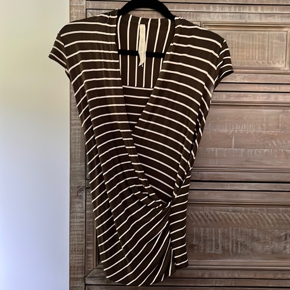 Anthropologie wrap- style blouse